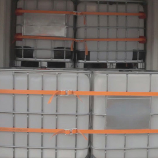 Container Lashing of IBC’s using CornerLash. CTU-code compliant and AAR approved container lashing.